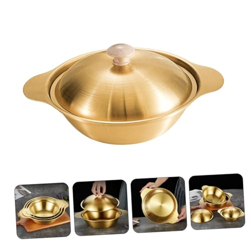 Olla caliente de acero inoxidable con tapa para cocinar Wok miniatura 7