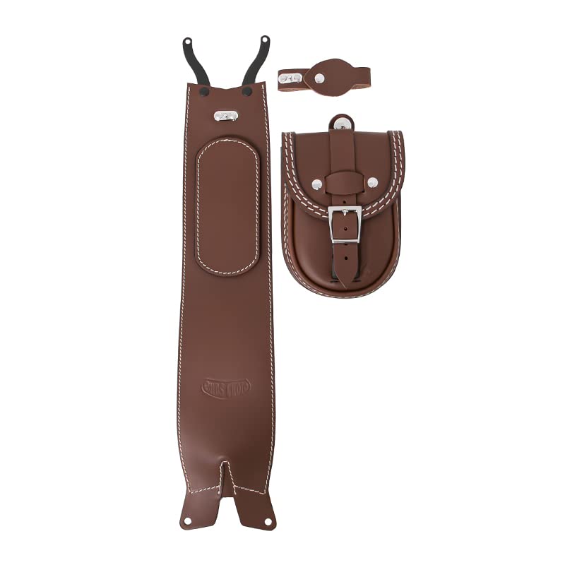 ends cuoio Removable Genuine Leather Tank Backpack with Quick Release for Indian Scout Bobber 2018-2024, Indian Scout 2015-2024, Scout Rogue Made in Italy