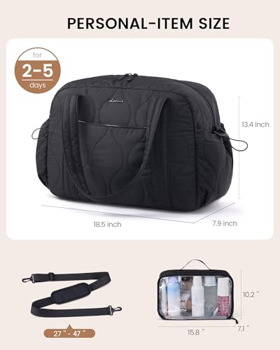 Sac de voyage LOVEVOOK noir 2 Pcs grand volume avec compartiments étanches