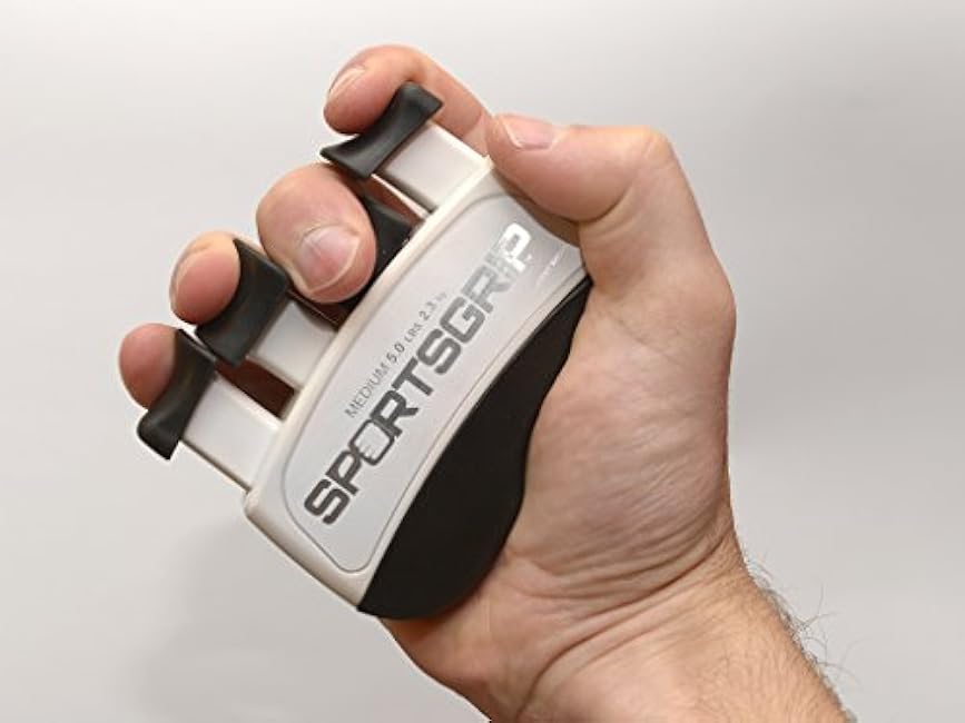 Hand and Finger Exerciser (Medium - 5lbs / 2.3kg) ¨C Best Ergonomic Finger Strengthener to Improve Grip for All Sport Athletes