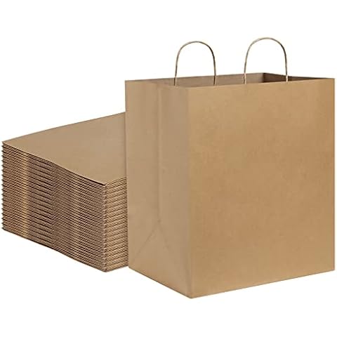 BagDream Kraft Paper Bags 50Pcs 14x10x15.75 Cover
