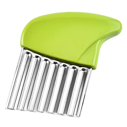 Lumeiy Trancheuse de légumes en acier inoxydable puce Wave Cutter (vert) Cover