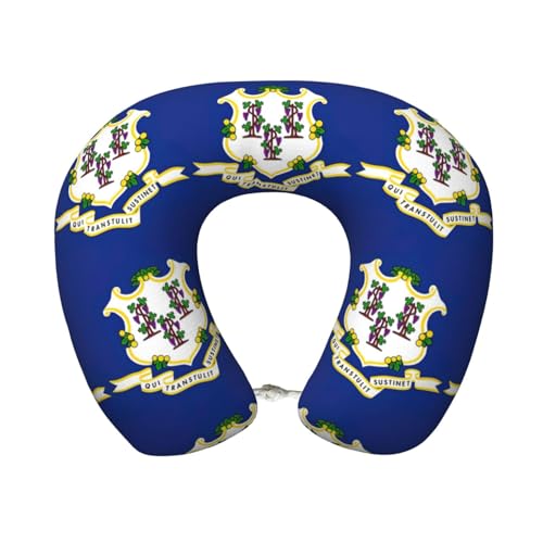 Almohada de Viaje con Estampado de Bandera Connecticut