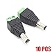 XENOCAM 10 Pack 2.1mm x 5.5mm Male CCTV Camera DC Power Adapter Connector