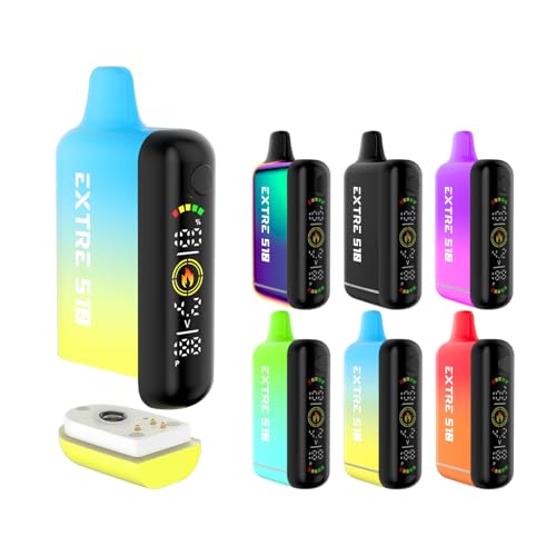 EXTRE 510 ISCREEN dq^oR xCv { 510Ki Kp CBD Ag}CU[ XeX obe[ bh VAPE xCv  LEDXN[ 650mAh F|CU[ jR`[ ^[Ȃ ()