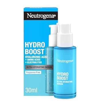 Neutrogena Hydro Boost Siero Ultra Idratante, Siero viso Acido Ialuronico leggero e ad assorbimento rapido, Face serum per una pelle luminosa e una barriera cutanea più forte, 1 x 30 ml