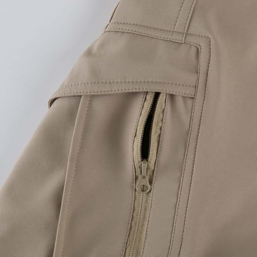 ADHOWBEW Men's Cargo Pants Tactical Relaxed Fit Big and Tall Elastic Waist Casual Stretch Insulated with Pockets Hiking Pants3