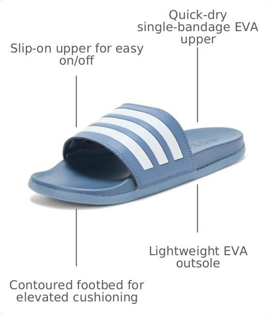 Image of adidas Unisex Adult Adilette Comfort Slide Sandal