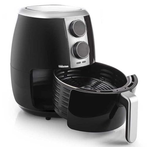 Tristar Airfryer Friggitrice ad Aria Calda, 3.5 Litri, 1500 W, Acciaio Inossidabile, Cestello Regolabile, Timer, Termostato, Nero, FR-6989