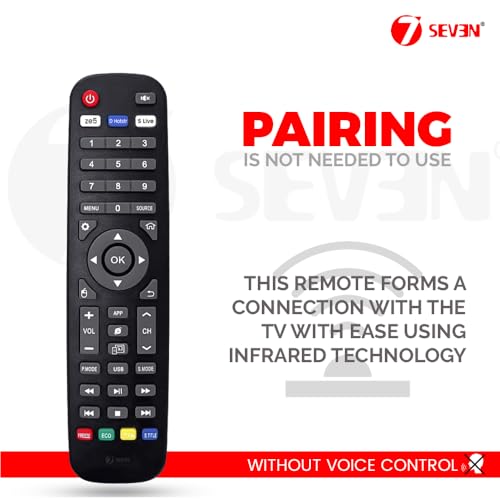 Image of 7SEVEN Comaptible with Hyundai Tv Remote Original Suitable for Smart Android LED Telelvision Remote Control - Match Each Keys Exactly with Old Hyundai Remote