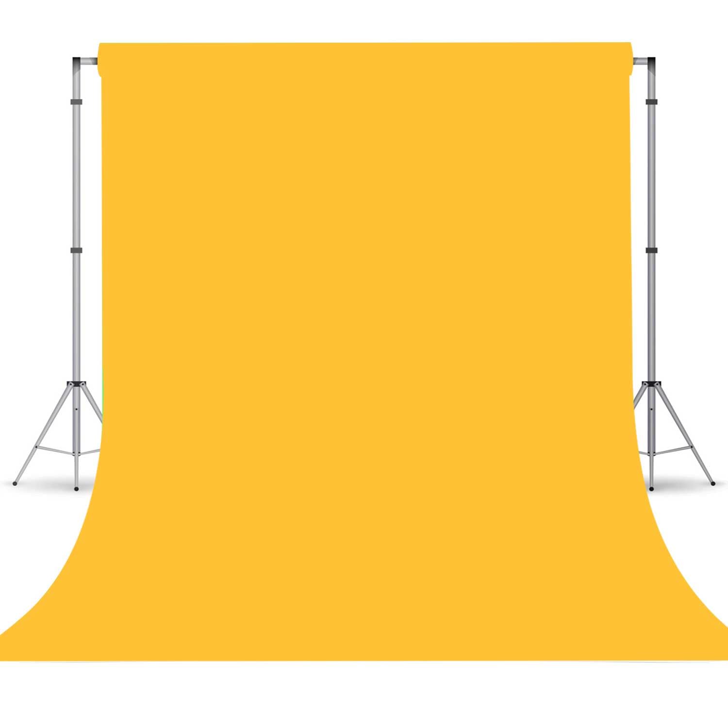 TERSUM Yellow Photo Backdrop, Photo Booth Portrait Photography Background, Studio Yellow Backdrop for Photoshoot Streaming Video Shooting 8FTx10FT