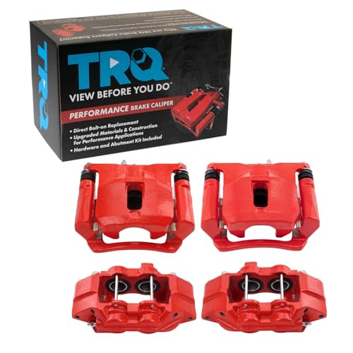 Image of TRQ Performance Front and Rear Brake Caliper Set Coated Brackets Compatible with 2015-2019 Chevrolet Colorado 2015-2019 GMC Canyon