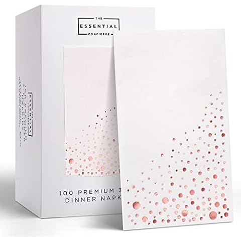Stylish Rose Gold Disposable Dinner Napkins Cover