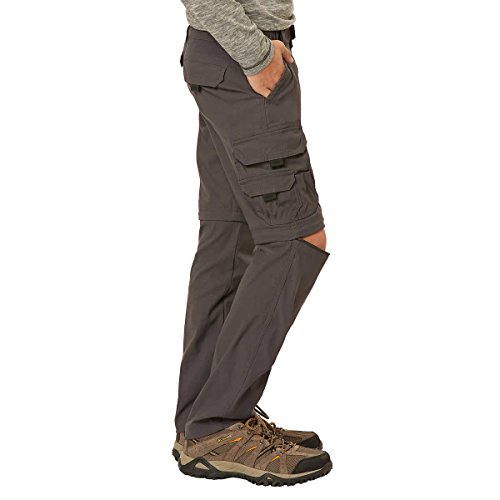 UNIONBAY Boy's Youth Convertible Lightweight Comfort Stretch Cargo Pants/Shorts (X-Small (5/6), Charcoal)4