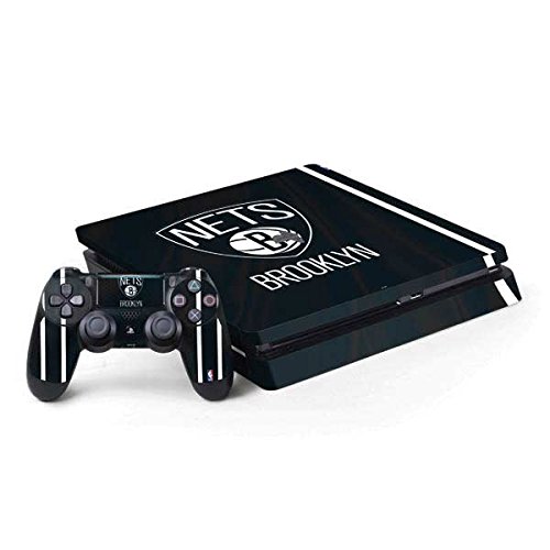 Skinit Decal Gaming Skin Compatible with PS4 Slim Bundle - Officially Licensed NBA Brooklyn Nets Jersey Design