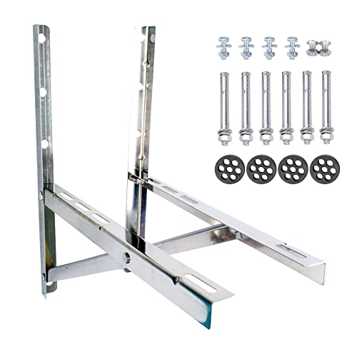 Image of Wall Mounting Bracket for 9000-24000 BTU Condenser,Ac Support Brackets Rust Free Stainless Steel for Mini Split Air Conditioner Heat Pump Systems. (Small(9000-24000BTU))