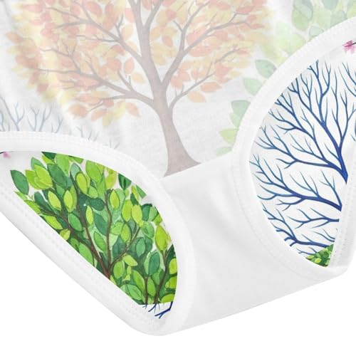 Watercolor Tree Branches Underwear Girls, Toddler Panties, Girls Underwear Cotton, 2–8 Years4