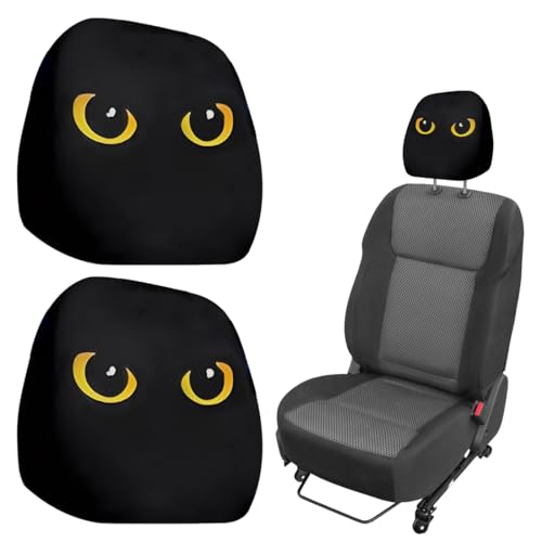 YUPZAR Copertura Poggiatesta Auto 2 Pezzi, Copri Poggiatesta Universale per Seggiolino Auto, Accessori Auto Divertenti di Halloween, Cappello Decorativo Personalizzato per Poggiatesta Auto