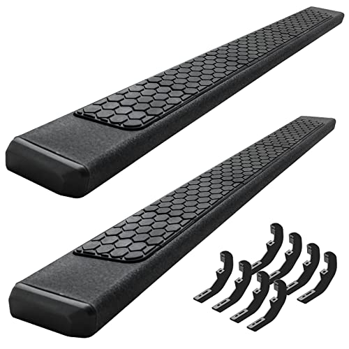 COMNOVA 6.5" Side Steps Nerf Bars Compatible with 2007-2018 Chevy Silverado / Gmc Sierra 1500( Include 2019 1500 Ld )&2017-2019 2500HD 3500HD. Running Boards for Silverado Crew Cab.