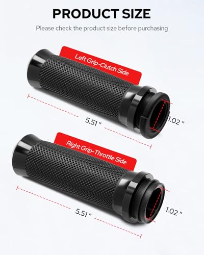 Image of Benlari Motorcycle Handlebar Grips Electronic Throttle Control Hand Grips Fits for Harley2016-2017 FXDLS /2016-2024 Softail /2011-2012 FLSTSE /'14-'15 FLSTNSE /2013-2014 FXSBSE, '16-'17 FXSE and Trike