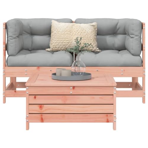 Xichuzi Juego de sofás de jardín 3 pzas Madera Maciza de Abeto Douglas, Set De Jardin Exterior, Muebles De Jardin, Muebles Jardin Exterior, Conjunto Mueble Jardin - 3250754