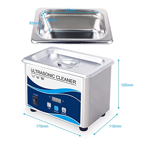 Nettoyeur à ultrasons 800ml avec sonicateur pour bijoux, monnaies et e-cig - 2