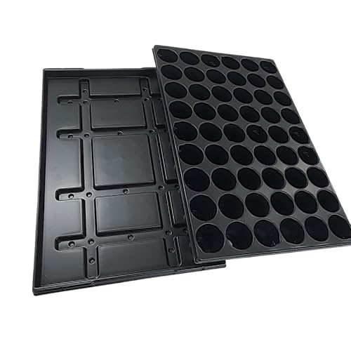 Alpha Thermotec Quickpot Stabile Anzuchtsplatte mit 54 Pflanzlöchern + Untersetzer QP-54R