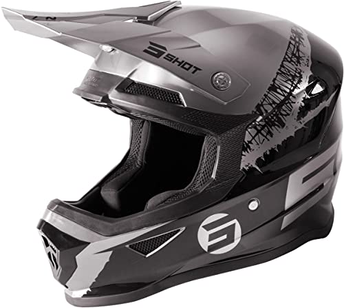 SHOT, Casque cross Furious Storm noir chrome glossy, XS