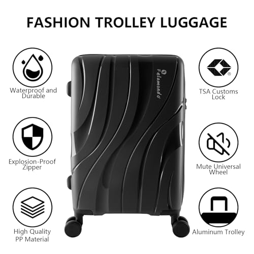 28-Inch Extra Large Lightweight Hardshell Check-In Luggage – TSA Lock, 360° Silent Spinner Wheels, Explosion-Proof Zipper – Durable Suitcase for Long Trips & Vacations (Grey)4