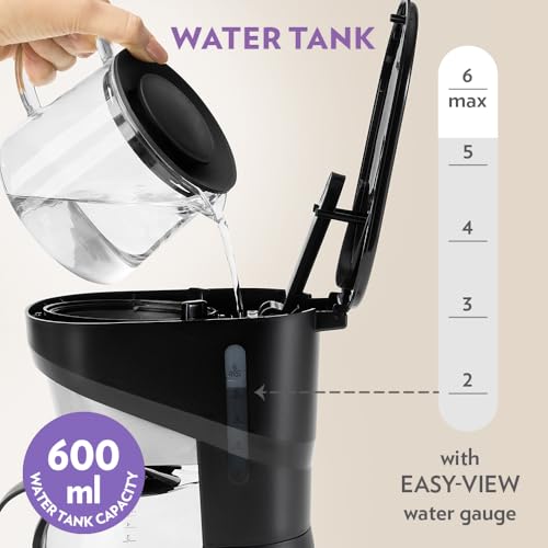 Borosil Brew Pro Drip Coffee Machine with Borosilicate Glass Carafe (600 ml) | 550W Coffeemaker | 6 Cups Capacity | Anti-Drip Function, Auto Shutoff, Keep Warm Plate | 2 Years Warranty | Black - Image 6