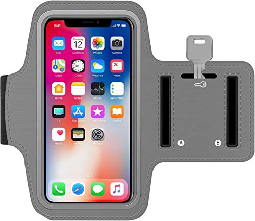 Antber Brazalete Deportivo Huawei P20 Pro de Neopreno Antideslizante antisudor con Bolsillo para Llaves Cable Tarjetas Brazalete Running Huawei P20 Lite Brazalete para Huawei P20 Pro (Gris)
