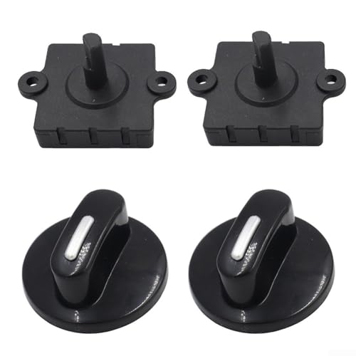 Valixirant Interruptor giratorio selector de ventilador de 4 posiciones y 3 velocidades con perilla, material ABS, 120 V-250 V, compatible con calentadores eléctricos y ventiladores, paquete de 2