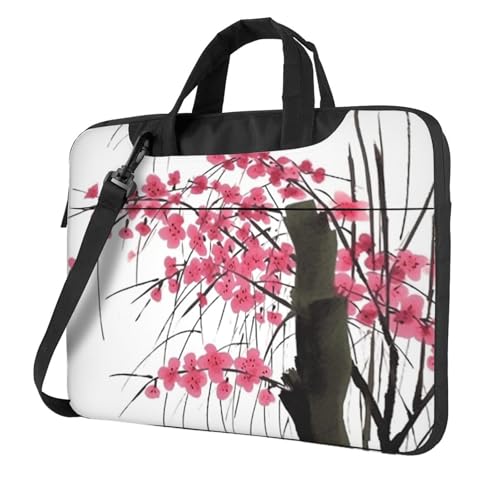 Bolso Tote para Portátil con Diseño de Bambú y Flores de Cerezo miniatura 1