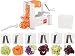 Paderno World Cuisine 6-Blade Vegetable Slicer / Spiralizer, Counter-Mounted and includes 6 Different Stainless Steel Blades