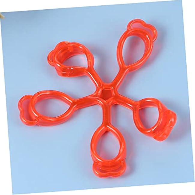 TOYANDONA 2Pcs Guitar Finger Strengthener Red Plastic Finger Exerciser Hand Grip Trainer for Musicians Athletes Hand Function Training and Flexibility Maintenance
