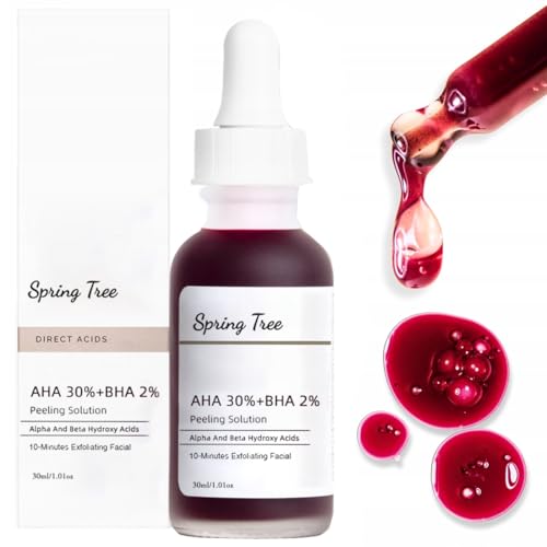 LAKPYN 2 PCS AHA 30% + B_HA 2% Peeling Solution B_HA, solución exfoliante de ácidos de frutas para limpieza de poros, líneas finas, piel radiante, para una Variedad de Tipos de Piel