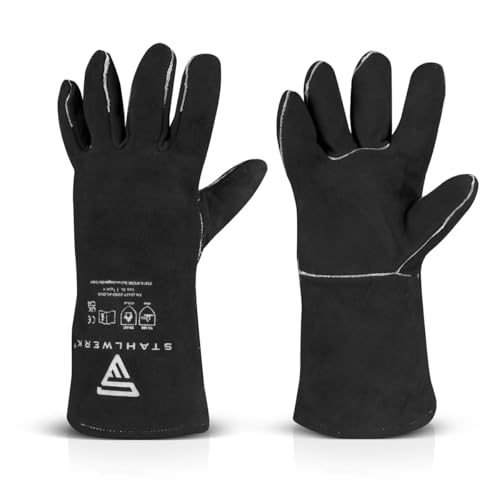 STAHLWERK guantes de soldadura guantes de protección térmica extr...