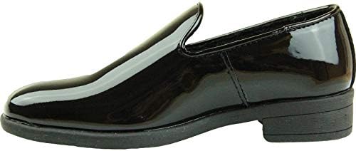 VANGELO Boy Dress Shoe Vallo-3 Loafer Slip On Formal Tuxedo for Prom Wedding Plain Square Toe Ortholite Insole Black Patent Size Big Kid 6Y | Image 5