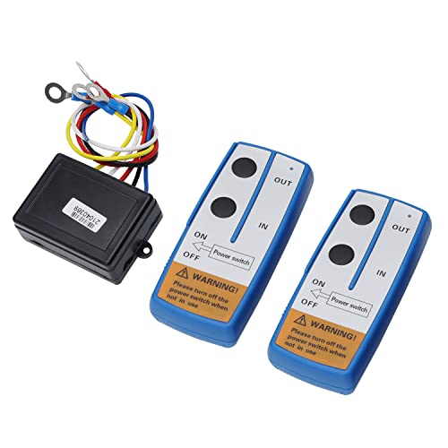 MaySpare Wireless Winch Remote Control Kit 100 Feet Handset Switch Controller 2pcs 12V Recovery Wireless Winch Remote Control for Car Truck Jeep ATV SUV