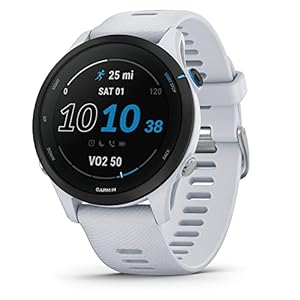 Garmin ForerunnerÂ® 255 Music, GPS Running Smartwatch with Music, Advanced Insights, Long-Lasting Battery, White