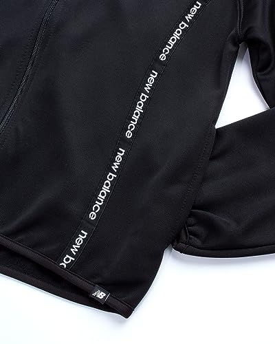 New Balance Moletom para meninas - 2 peças de moletom e moletom de moletom com zíper de lã ativa - C