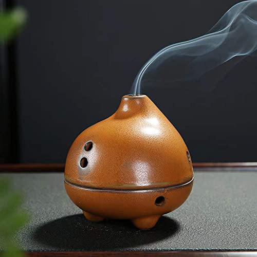 Tobeno Ceramic Insence Holder For Sticks ,Misquito Repeller For Outdoor Patio Incense Sticks Holder Cute Bowl Censer Incense Burner With Calabash Porcelain Charcoal Censer Decorative Ash Catcher #TOP1