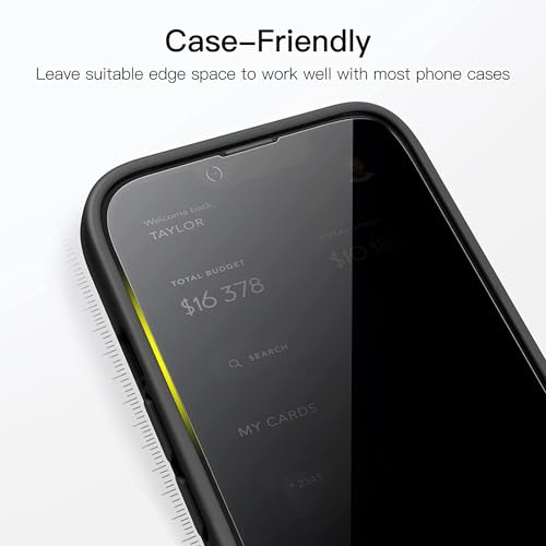 Image of Tempered Glass Screen Protector (For iPhone 13 /13 Pro /14 (Privacy))