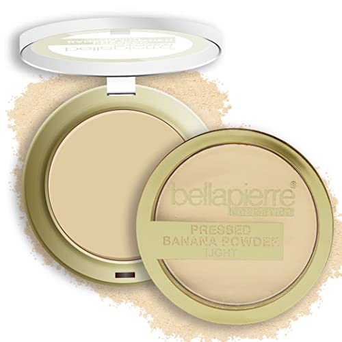 Bellapierre Poudre Fixante Compacte | Poudre légère correctrice de couleur avec protection du maquillage tout au long de la journée | Camoufle les taches et les points noirs – Light – 8 Grammes