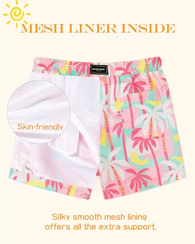 Image of SURF CUZ Surfcuz Little Boys Swim Trunks UPF 50+ Toddler Beach Shorts Swimsuit Kids Quick Dry Swimwear