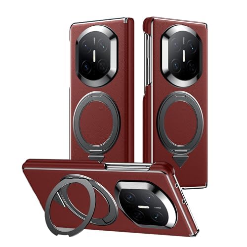 Charnière Bilatérale et Cuir Véritable pour Coque Huawei Mate X7