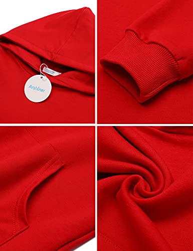 Image of Arshiner Unisex Kids Soft Pullover Hooded Sweatshirt with Pocket Basic Hoodies Sportswear Age 4-13 Years