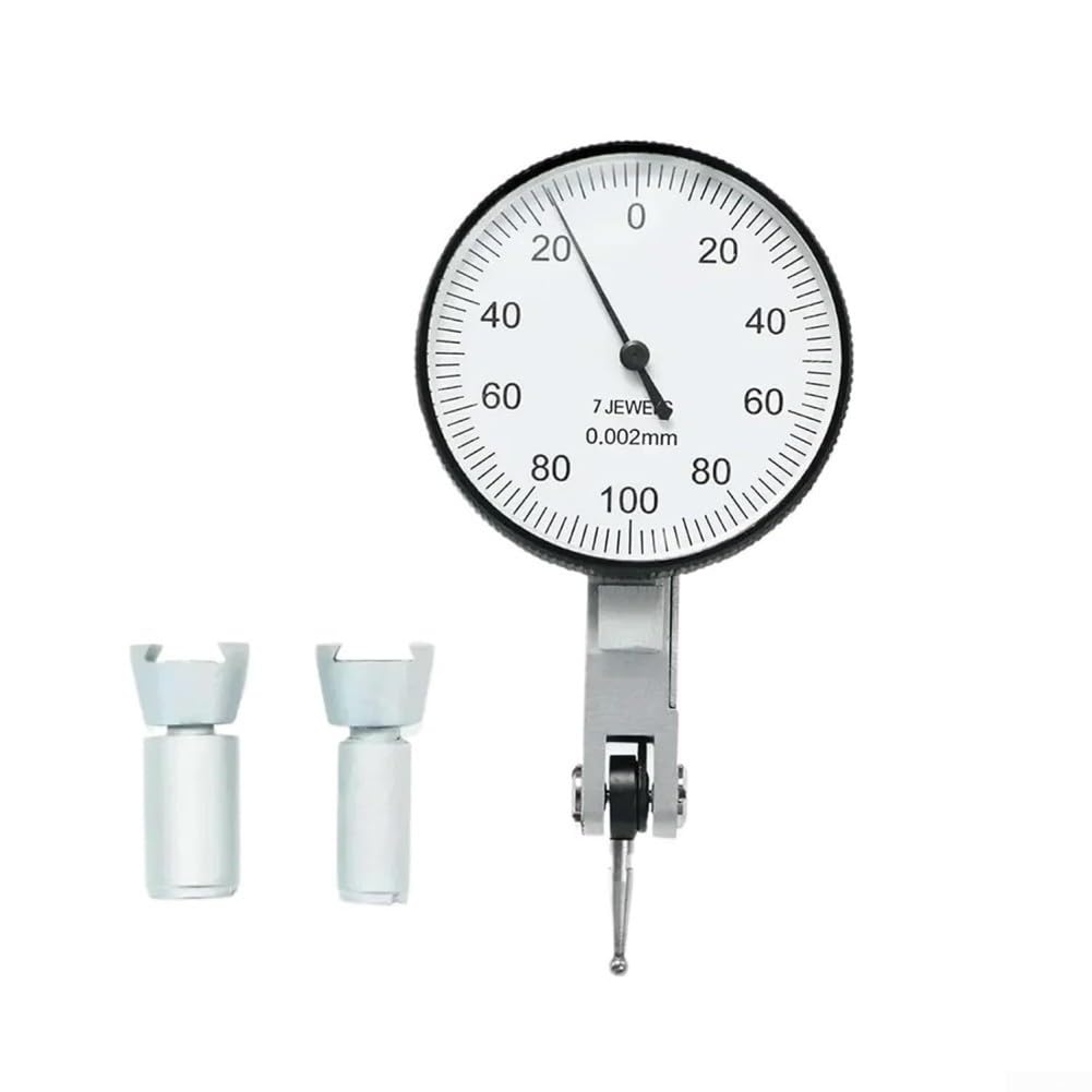 Palanca para calibre que proporciona un rango de 0 a 0,2 mm y precisión de 0,002 mm con 40 mm de diámetro, adecuada para uso mecánico