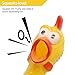 Novelty Place Squawking Chicken Dog Toys - Large 16” - Yellow Rubber Squeeze Squeaky and Screaming Chicken for Pets or Kids