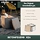 Beske-Manufaktur Design Betonfeuer, Outdoor Kerze mit Dauerdocht, 13x13x13cm, Gartenfackeln zum nachfüllen mit Kerzenwachs, Unendliche Brenndauer durch Upcycling von Wachsresten